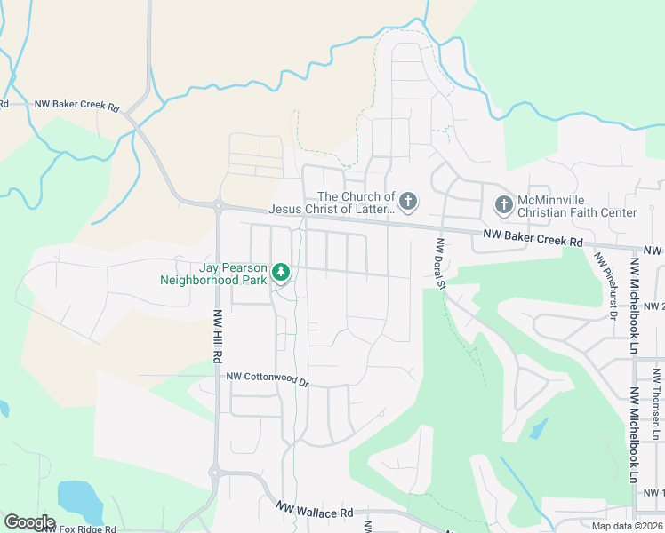 map of restaurants, bars, coffee shops, grocery stores, and more near 2310 Northwest Fendle Way in McMinnville