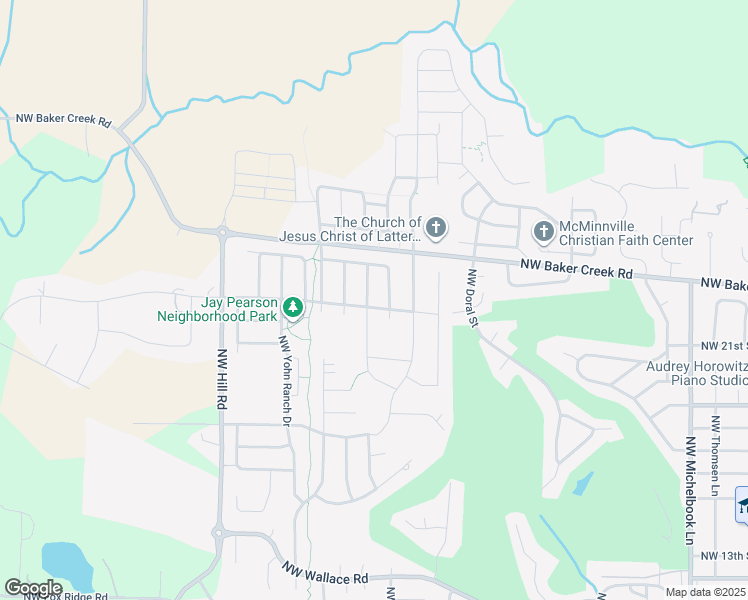 map of restaurants, bars, coffee shops, grocery stores, and more near 1749 Northwest 23rd Street in McMinnville