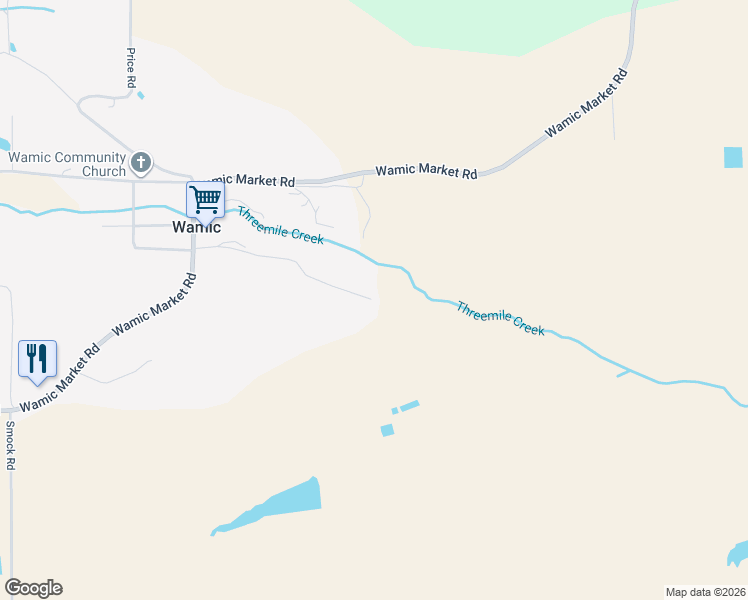 map of restaurants, bars, coffee shops, grocery stores, and more near 80357 Emigrant Street in Tygh Valley