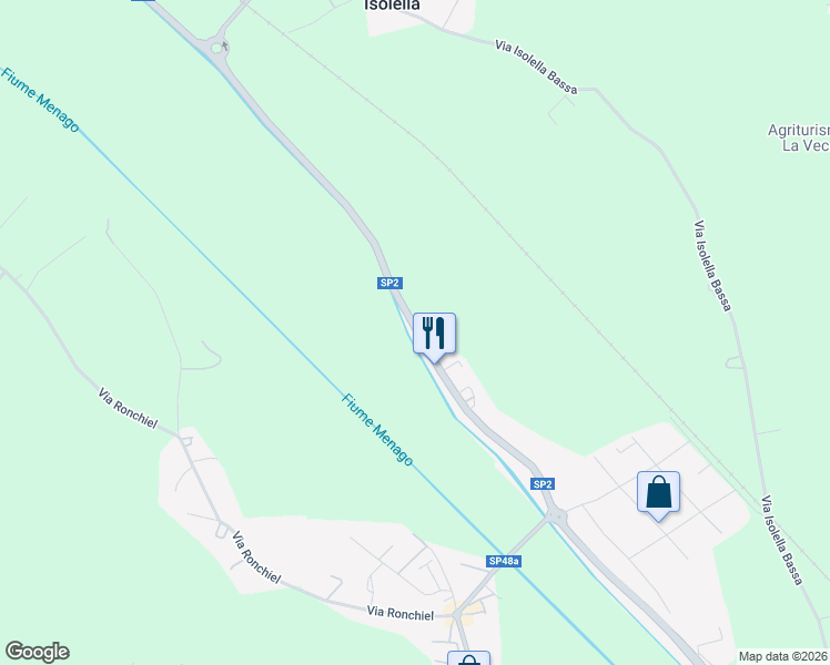 map of restaurants, bars, coffee shops, grocery stores, and more near 131 Via Isolella San P. in Asparetto