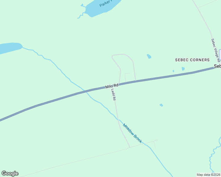 map of restaurants, bars, coffee shops, grocery stores, and more near Milo Road in Sebec