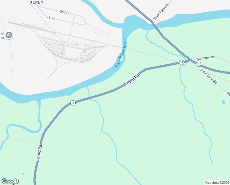map of restaurants, bars, coffee shops, grocery stores, and more near 150 Lyford Road in Milo