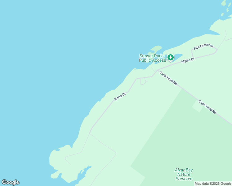 map of restaurants, bars, coffee shops, grocery stores, and more near 56 Zorra Drive in Tobermory