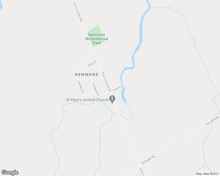 map of restaurants, bars, coffee shops, grocery stores, and more near 3267 York's Corners Road in Ottawa