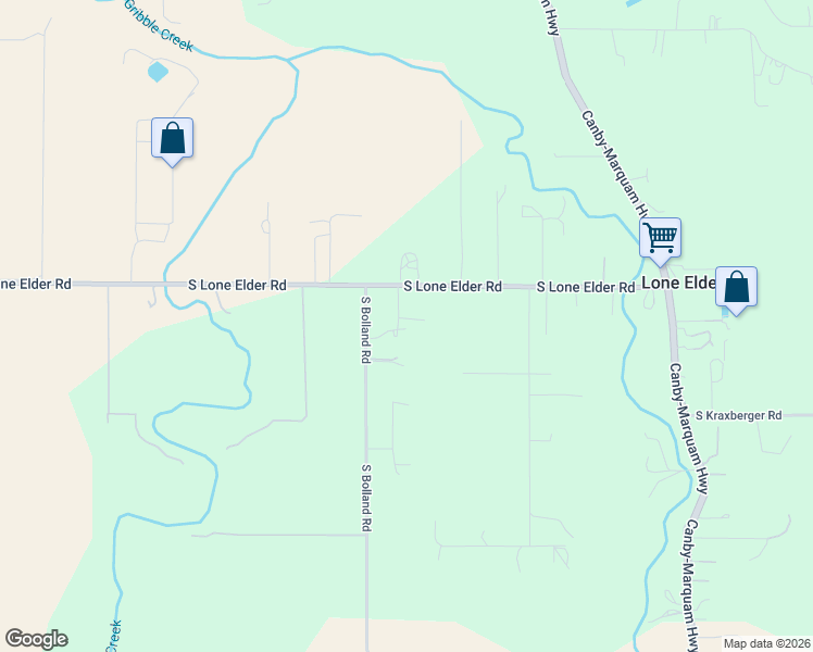 map of restaurants, bars, coffee shops, grocery stores, and more near 26060 South Bolland Road in Canby