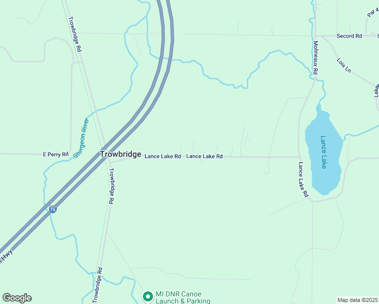 map of restaurants, bars, coffee shops, grocery stores, and more near 4490 Lance Lake Road in Wolverine