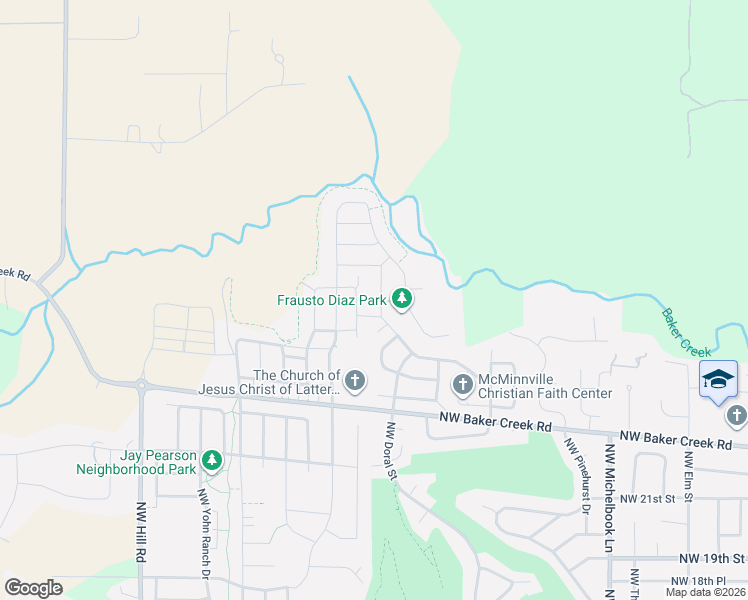 map of restaurants, bars, coffee shops, grocery stores, and more near 2853 Northwest Pinot Noir Drive in McMinnville