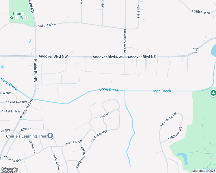 map of restaurants, bars, coffee shops, grocery stores, and more near 115 142nd Avenue Northwest in Andover