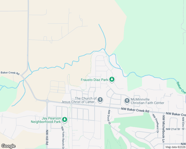map of restaurants, bars, coffee shops, grocery stores, and more near 2849 Northwest Pinot Noir Drive in McMinnville