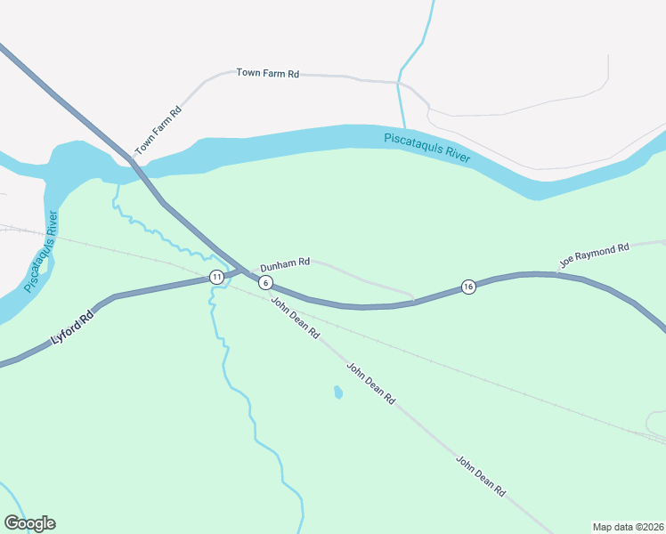 map of restaurants, bars, coffee shops, grocery stores, and more near Dunham Road in Milo