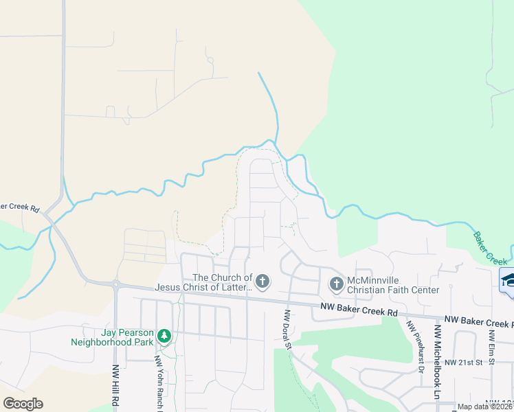 map of restaurants, bars, coffee shops, grocery stores, and more near 1590 NW Tracy St in McMinnville