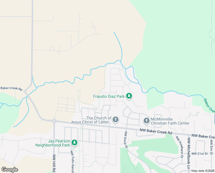 map of restaurants, bars, coffee shops, grocery stores, and more near 3011 Northwest Shadden Drive in McMinnville