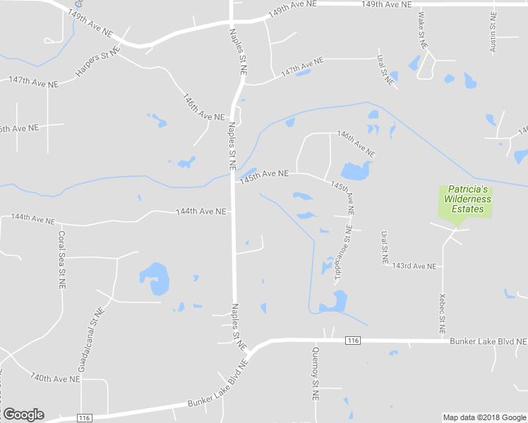 map of restaurants, bars, coffee shops, grocery stores, and more near 14353 Naples Street Northeast in Ham Lake
