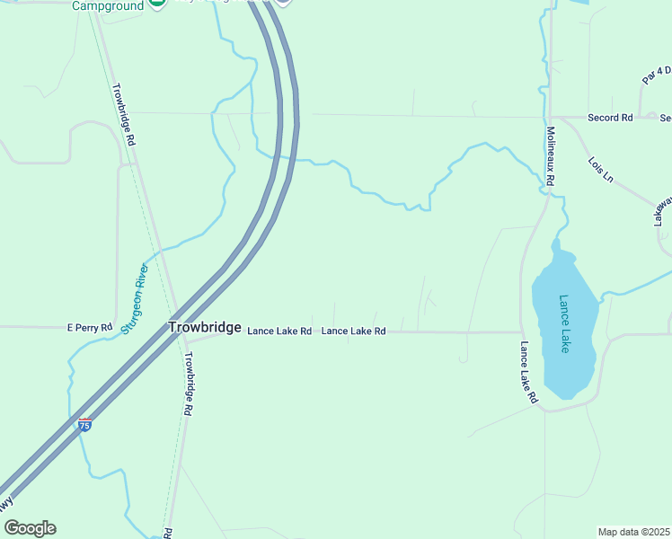 map of restaurants, bars, coffee shops, grocery stores, and more near 4490 Lance Lake Road in Wolverine