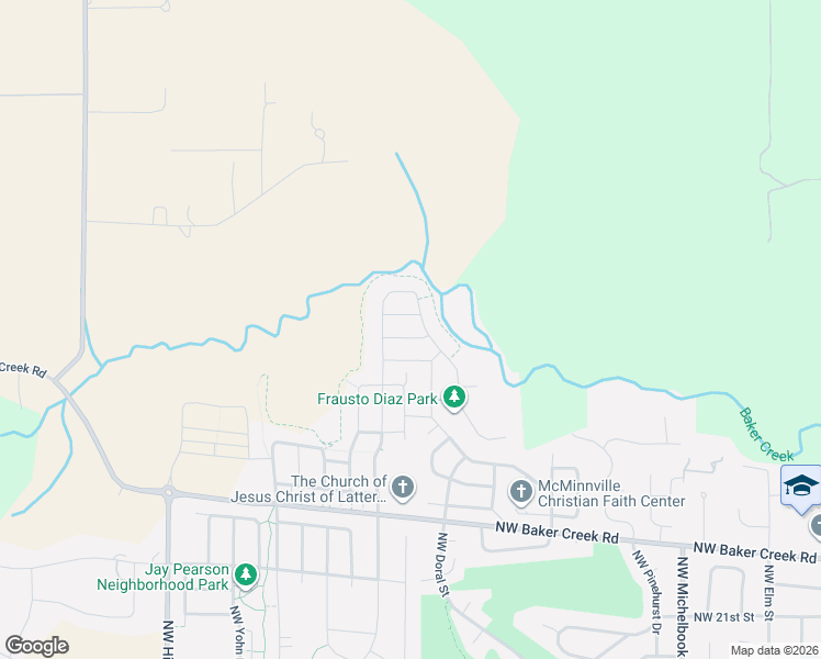 map of restaurants, bars, coffee shops, grocery stores, and more near 1523 NW Adelaide St in McMinnville