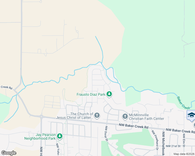 map of restaurants, bars, coffee shops, grocery stores, and more near 1539 NW Adelaide St in McMinnville