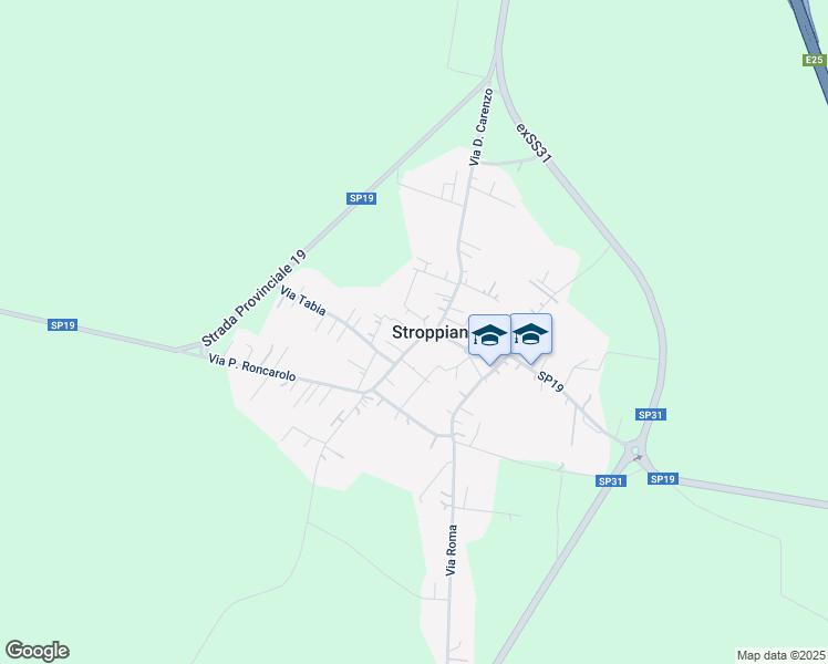 map of restaurants, bars, coffee shops, grocery stores, and more near in Stroppiana