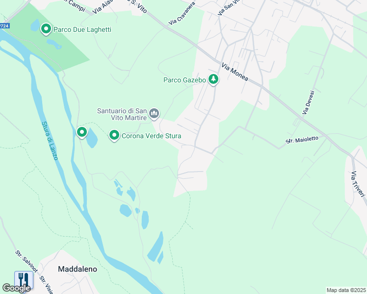 map of restaurants, bars, coffee shops, grocery stores, and more near 8 Via Amianto in Nole