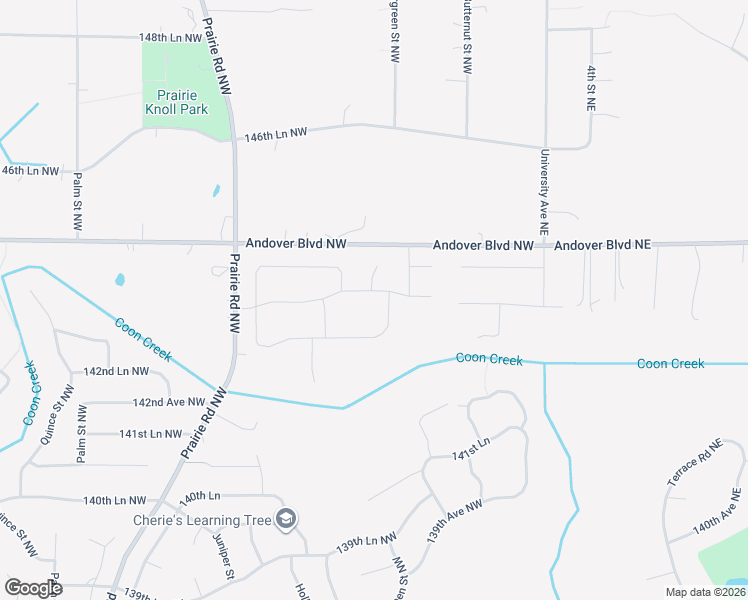 map of restaurants, bars, coffee shops, grocery stores, and more near 297 143rd Avenue Northwest in Andover