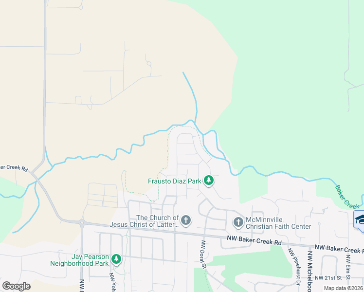 map of restaurants, bars, coffee shops, grocery stores, and more near 1554 NW Jackson St in McMinnville