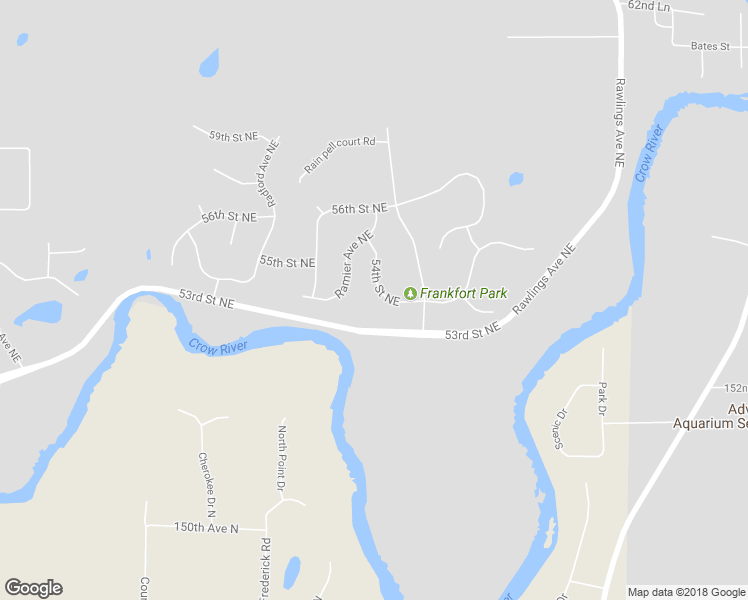 map of restaurants, bars, coffee shops, grocery stores, and more near 17449 54th Street Northeast in Otsego