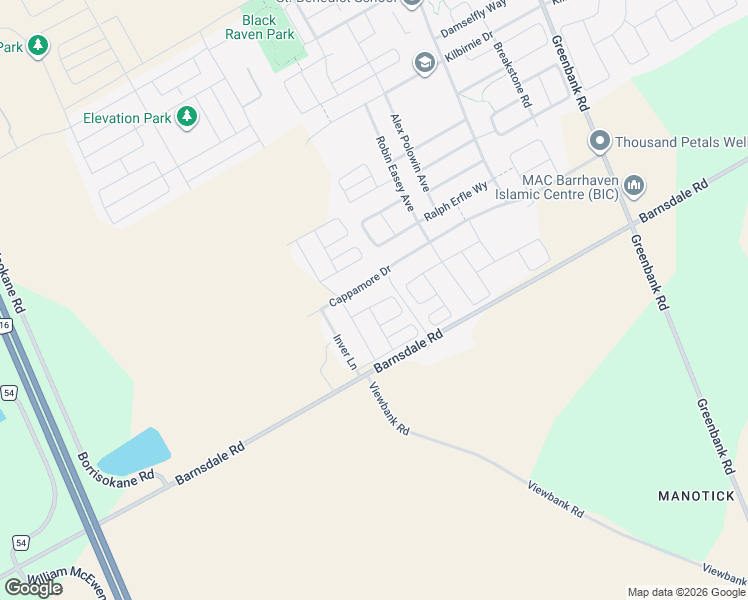 map of restaurants, bars, coffee shops, grocery stores, and more near in Nepean