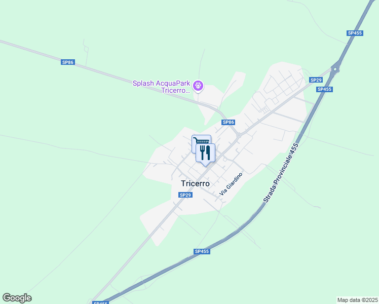 map of restaurants, bars, coffee shops, grocery stores, and more near 17 Via Cesare Battisti in Tricerro