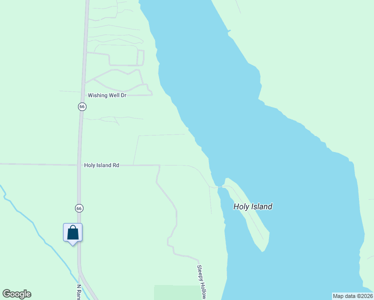 map of restaurants, bars, coffee shops, grocery stores, and more near 9525 Holy Island Road in East Jordan