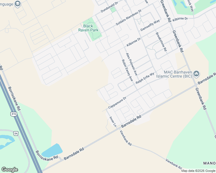 map of restaurants, bars, coffee shops, grocery stores, and more near 511 Moyard Drive in Ottawa