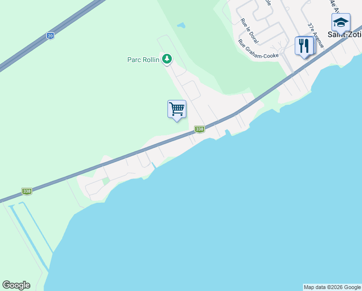 map of restaurants, bars, coffee shops, grocery stores, and more near 1615 Rue Principale in Saint-Zotique