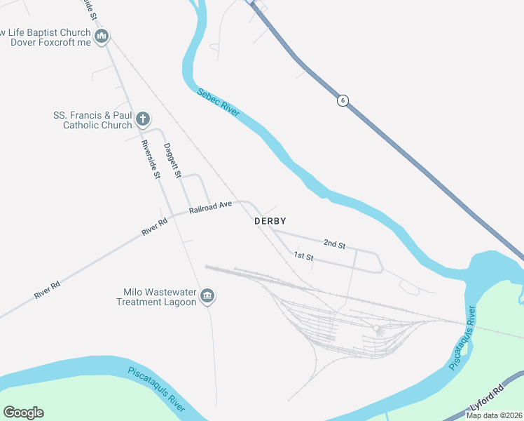 map of restaurants, bars, coffee shops, grocery stores, and more near 56 1st Street in Milo