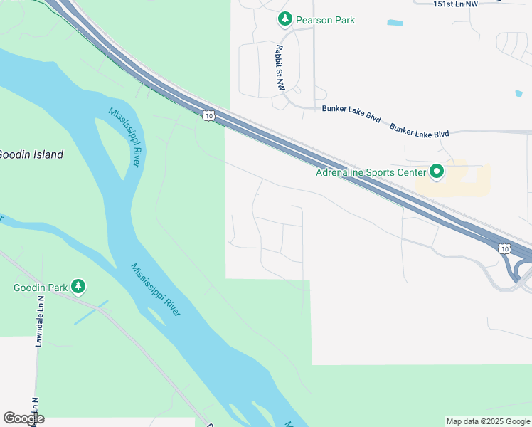 map of restaurants, bars, coffee shops, grocery stores, and more near 8600-8786 U.S. 169 in Ramsey