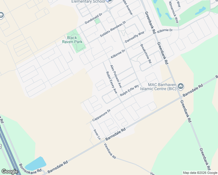 map of restaurants, bars, coffee shops, grocery stores, and more near in Nepean