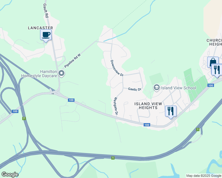 map of restaurants, bars, coffee shops, grocery stores, and more near 37 Sandalwood Crescent in Saint John