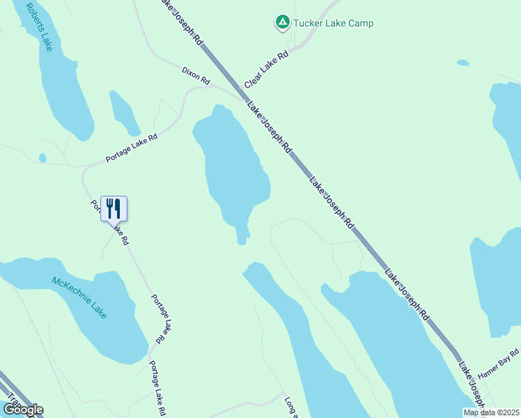map of restaurants, bars, coffee shops, grocery stores, and more near 34 Silver Point Drive in Parry Sound