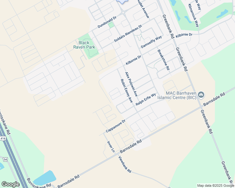 map of restaurants, bars, coffee shops, grocery stores, and more near in Nepean