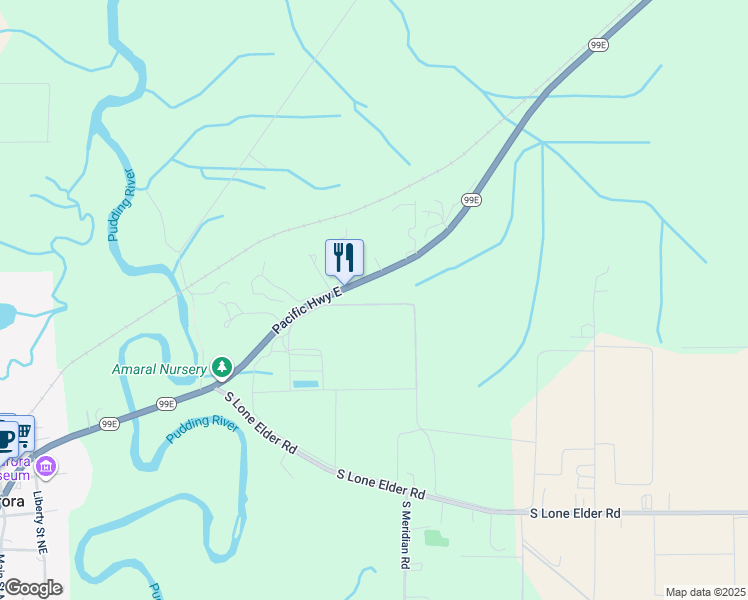 map of restaurants, bars, coffee shops, grocery stores, and more near 25488 Pacific Highway East in Aurora