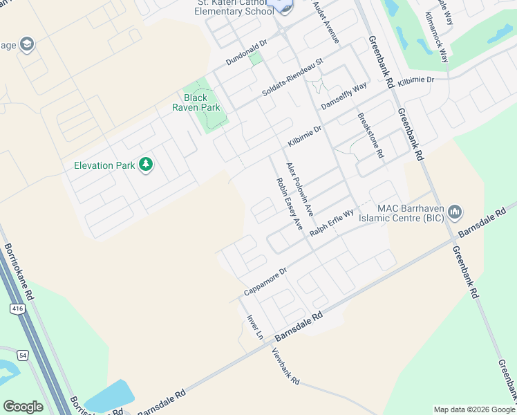 map of restaurants, bars, coffee shops, grocery stores, and more near 108 Teelin Circle in Ottawa