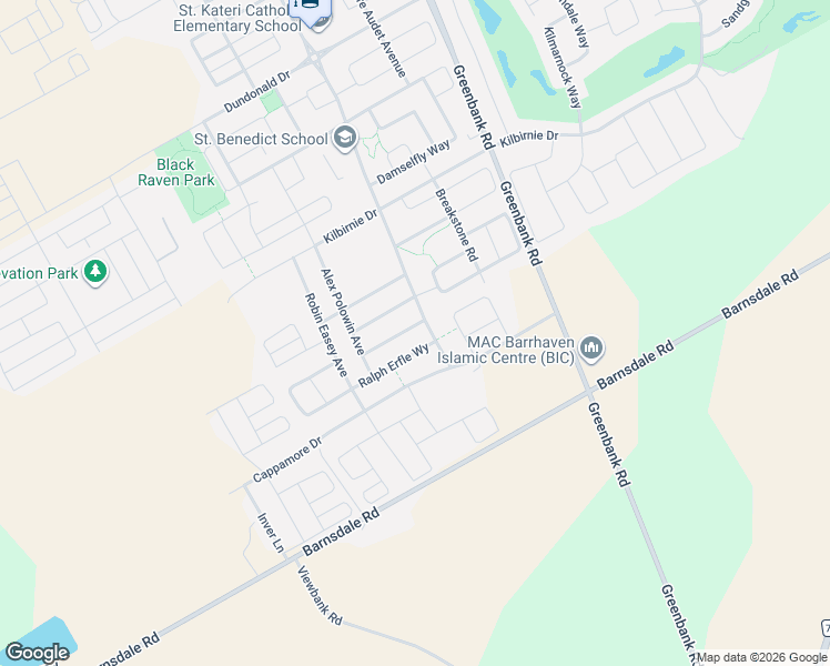 map of restaurants, bars, coffee shops, grocery stores, and more near 95 Russet Terrace in Ottawa