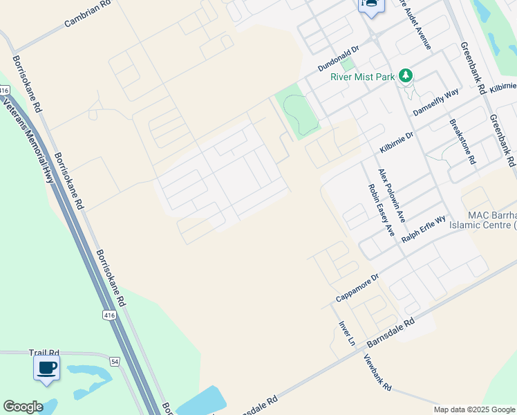 map of restaurants, bars, coffee shops, grocery stores, and more near 748 Eminence Street in Ottawa
