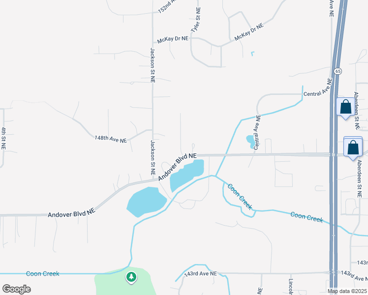 map of restaurants, bars, coffee shops, grocery stores, and more near 14717 Able Street Northeast in Ham Lake