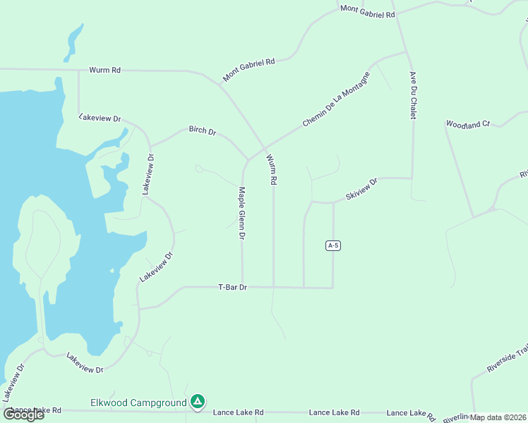 map of restaurants, bars, coffee shops, grocery stores, and more near 15428 Wurm Road in Wolverine