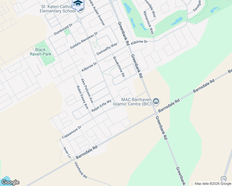 map of restaurants, bars, coffee shops, grocery stores, and more near 352 Cloyne Crescent in Ottawa