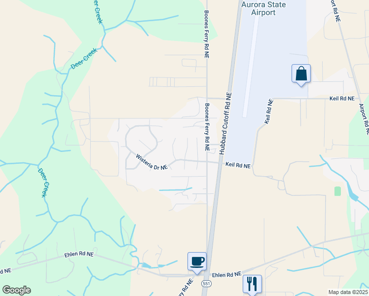 map of restaurants, bars, coffee shops, grocery stores, and more near 22025 Camellia Avenue Northeast in Aurora
