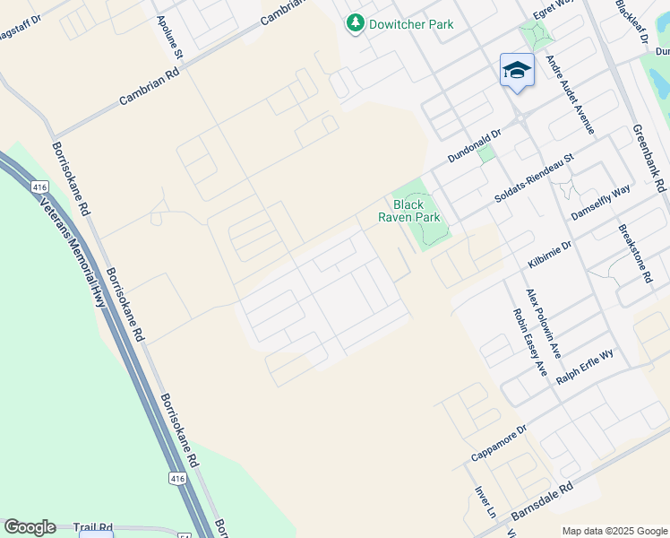 map of restaurants, bars, coffee shops, grocery stores, and more near in Nepean