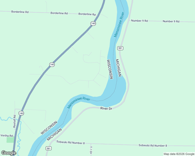 map of restaurants, bars, coffee shops, grocery stores, and more near W2421 Twin Pine Lane in Porterfield