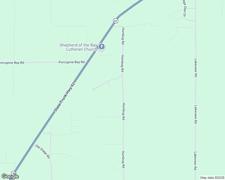 map of restaurants, bars, coffee shops, grocery stores, and more near 11741 Humbug Road in Ellison Bay