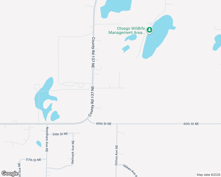 map of restaurants, bars, coffee shops, grocery stores, and more near 6495 Odean Avenue Northeast in Otsego