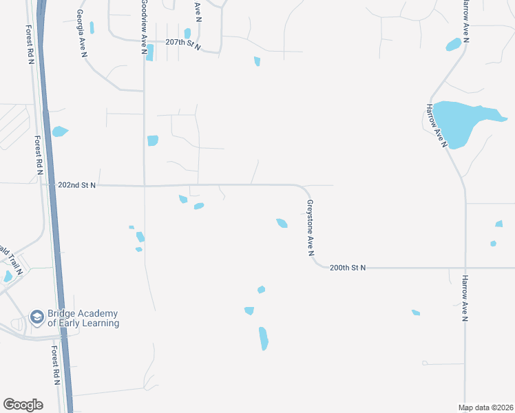 map of restaurants, bars, coffee shops, grocery stores, and more near 6641 202nd Street North in Forest Lake