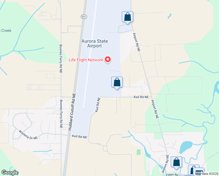 map of restaurants, bars, coffee shops, grocery stores, and more near 14399 Keil Road Northeast in Aurora